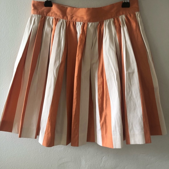 SOLD Maison Kitsune Striped Skater Skirt Size 36 - Picture 2 of 8